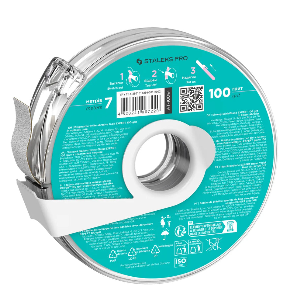 Cinta Desechable Blanca Expert En Estuche Plastico Staleks Pro 100