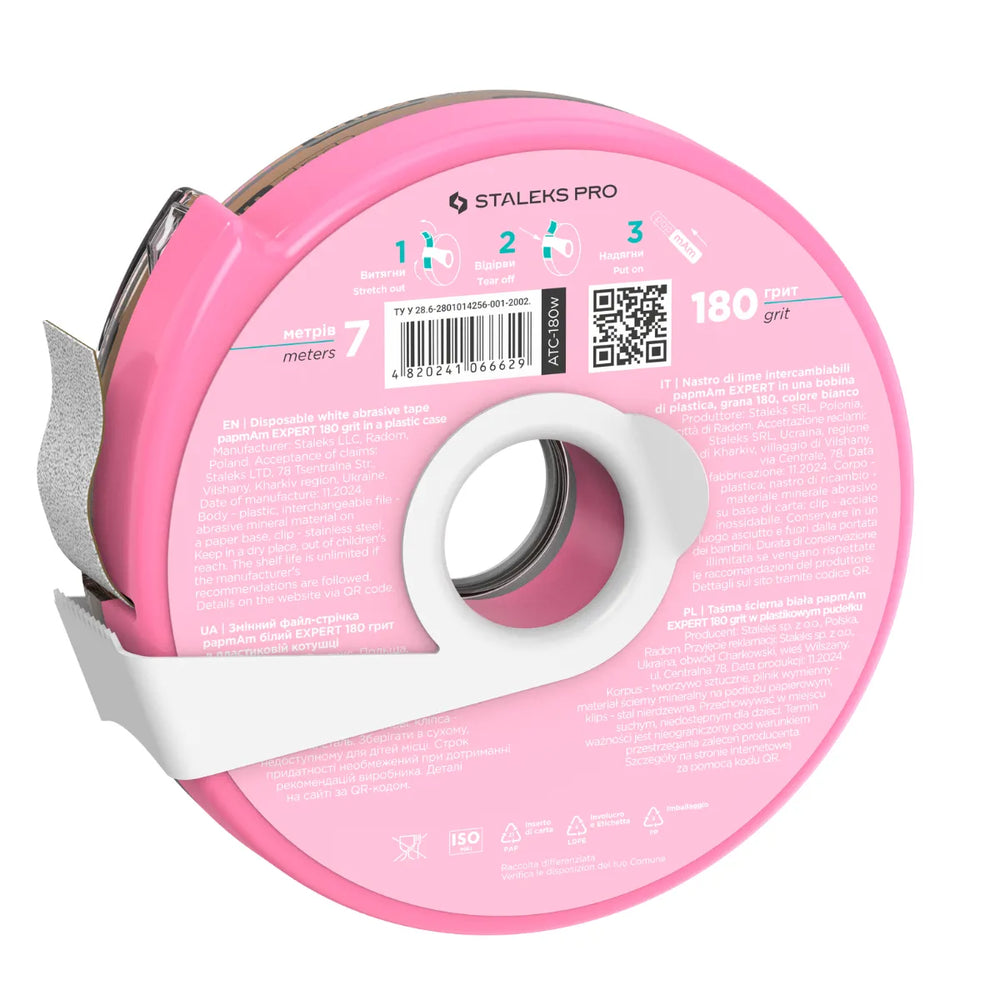 Cinta Desechable Blanca Papmam Expert En Estuche Plastico Staleks Pro 180
