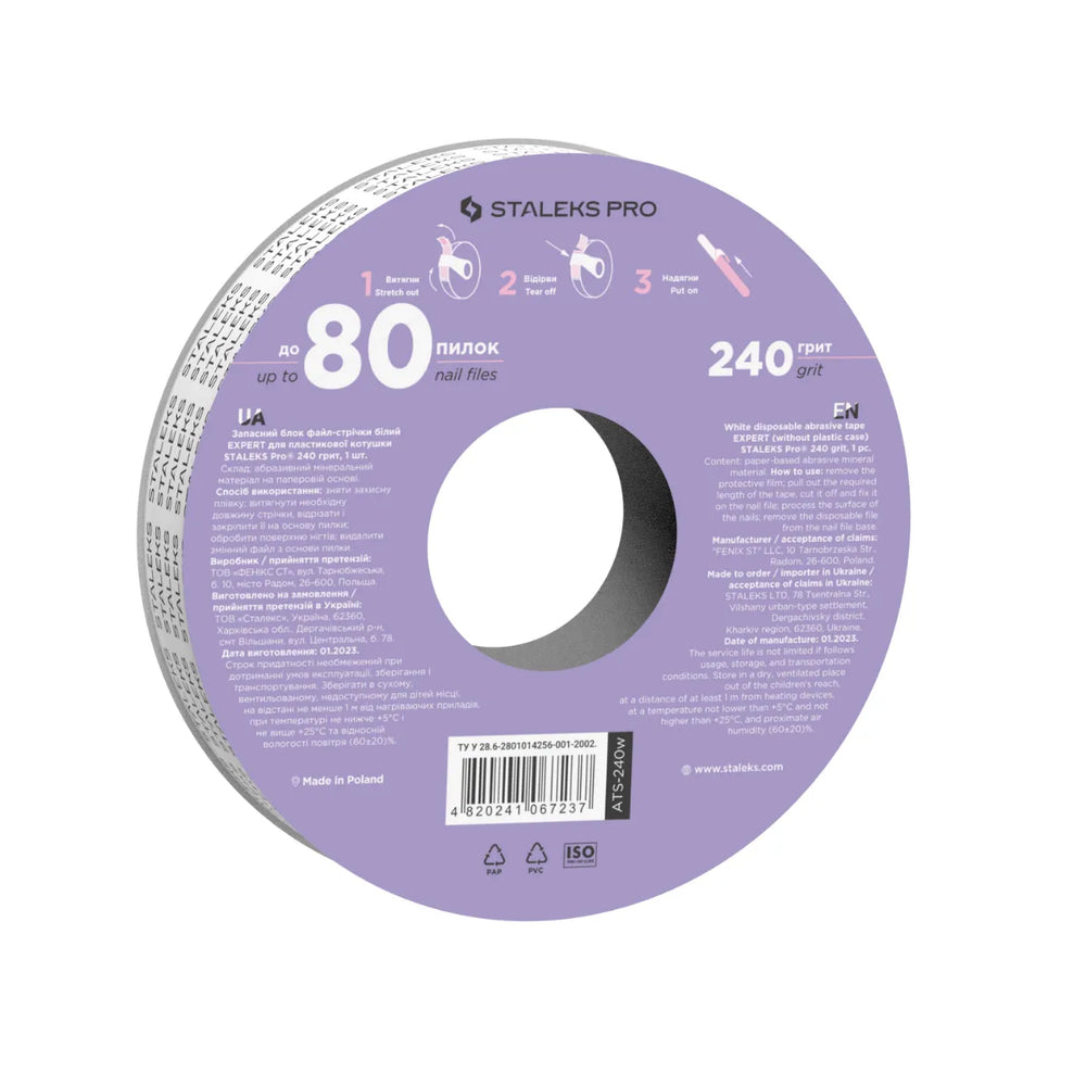 Cinta Desechable Blanca Expert Sin Estuche Plastico Staleks Pro 240