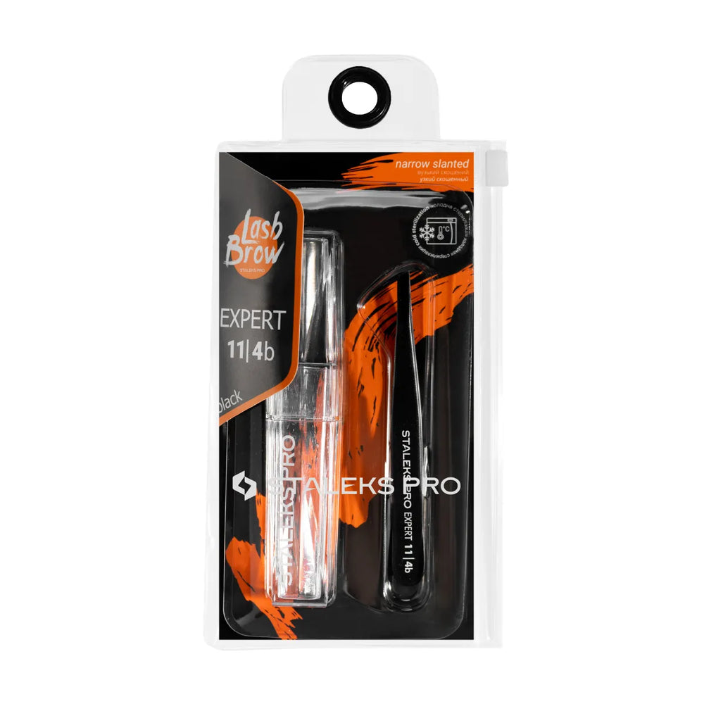 Pinza Para Cejas Negra Expert 11 Tipo 4B (Beveled)